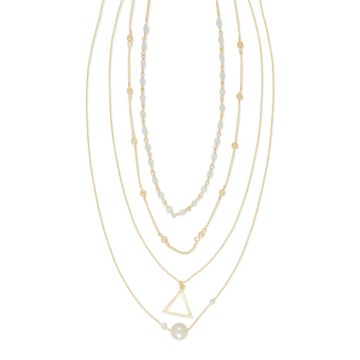 White aesthetic necklace	