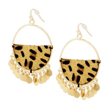 Dangling amber earrings
