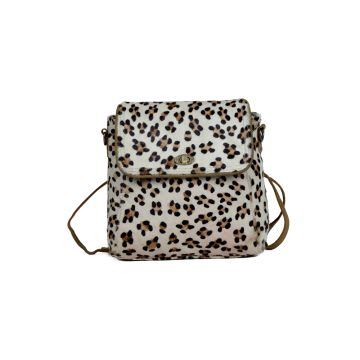 Quaint leopard print Leather & Hair On Bag