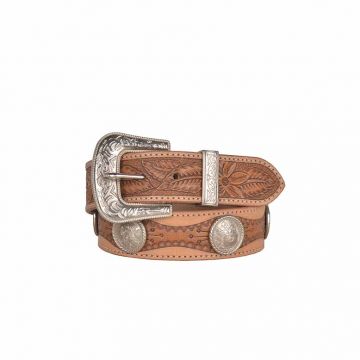 Birch Hand-Tooled Leather Belt