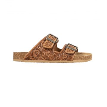 Footo Western Hand-Tooled Sandals