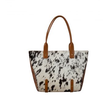 Holstein Bend Hairon Hand-Tooled Bag