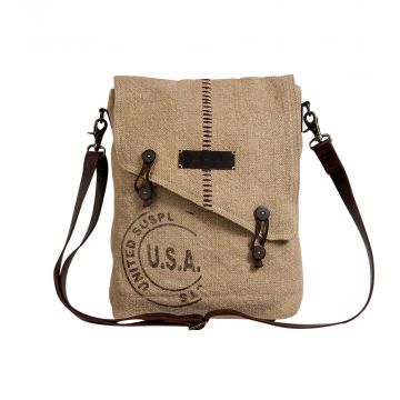 U.S.A. Vintage-Look Shoulder Bag
