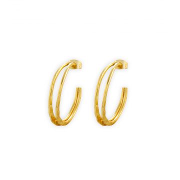 Truscan Artisan Gold Hoop Earrings