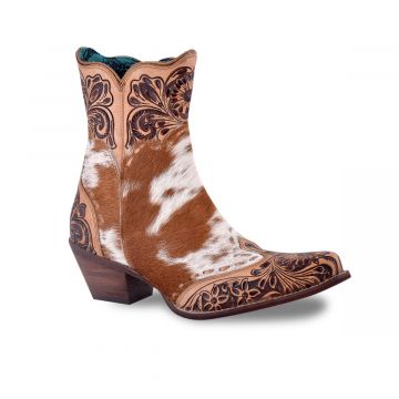 Winchester Hair-on Hide & Hand-tooled Boots