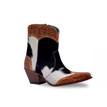 Silverado Hair-on Hide & Hand-tooled Boots