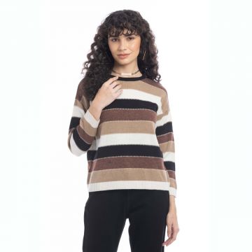 Raelyn Mocha Stripes Sweater