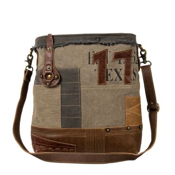 Vintage Traveler Patchwork Shoulder Bag 