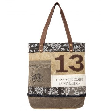 French Countryside Lucky 13 Patchwork Tote Bag