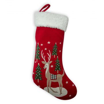 Happy Holiday Reindeer Stocking