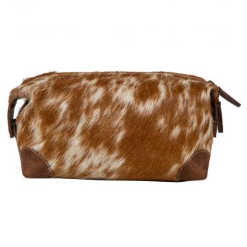 Cullom Trail Hair-on Hide Make Up Kit in Brown