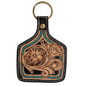 Country Road Hand-Tooled Key Fob
