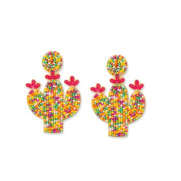 Cactus Joy Beaded Earrings in Multicolor