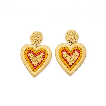 Woven Heart of Gold Earrings