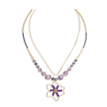 Amethyst Blooming Pendant Necklace