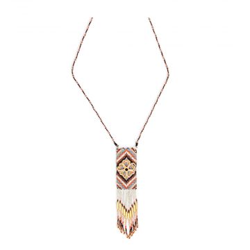 History of Min Beaded Tribal Inspired Necklace