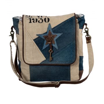 Blue Star Key Shoulder Bag