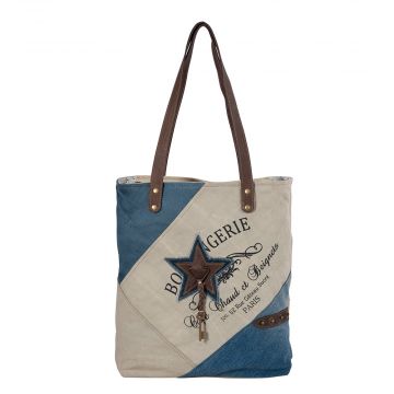 Blue Star Key Tote Bag