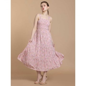 Bohera Juleebee Smocking Dress in Pink
