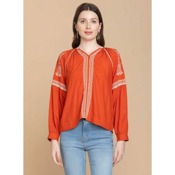 Bohera Pauline Embroidered Accent Top