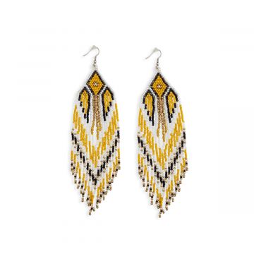 Tapestry of Time Earrings in Corn Yellow