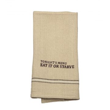 EAT IT OR STARVE DISH TOWEL "SET OF 2"