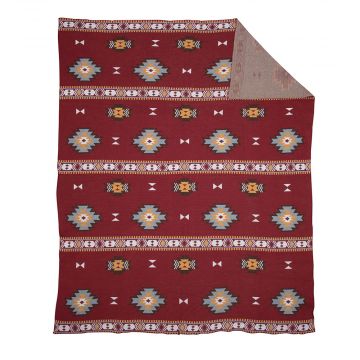 Paint Flower Meadow Throw in Red