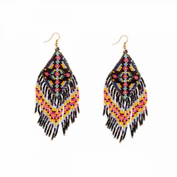 Winds of Color Beaded Earrings