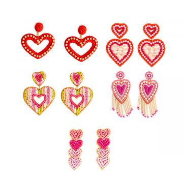 ValentineVibes Collection Set Of 5 Earrings