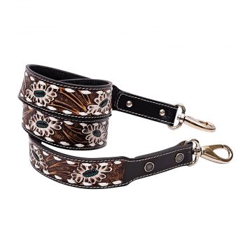 Shayla's Meadow Hand-tooled Leather Strap