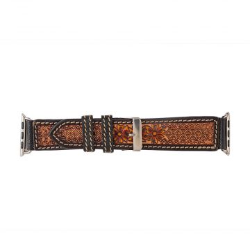 Tyler Springs Hand-tooled Leather Watchband