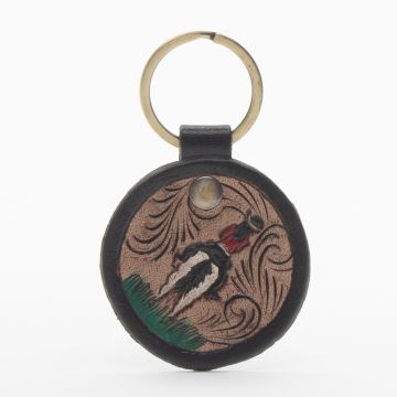 Lone Rider Hand-tooled Leather Key Fob