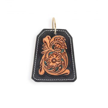 Salty Hill Hand-tooled Leather Key Fob