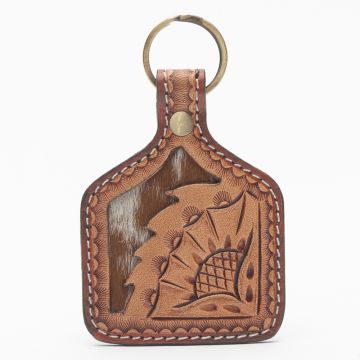 Lessie's Path Hand-tooled Leather Key Fob