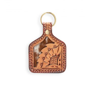 Lessie's Path Hand-tooled Leather Key Fob