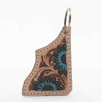 Darcie Pathway Hand-tooled Leather Key Fob