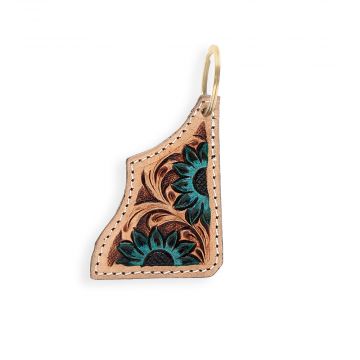 Darcie Pathway Hand-tooled Leather Key Fob
