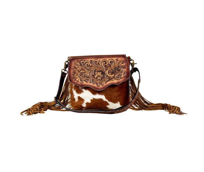 Roswell Way Fringed Hand-Tooled Bag