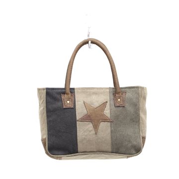 "STAR ON CANVAS" SMALL BAG