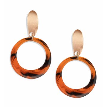 Oval-o-fire earring 