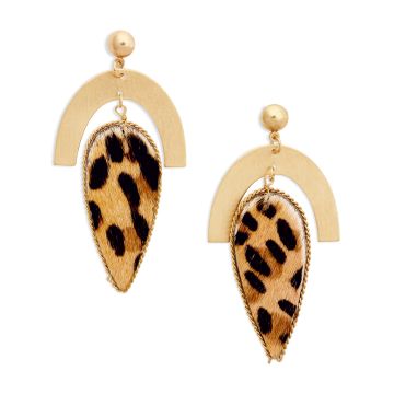 Dainty leopard print earrings