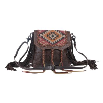 Aztec Motif  
Leather & Hairon Bag