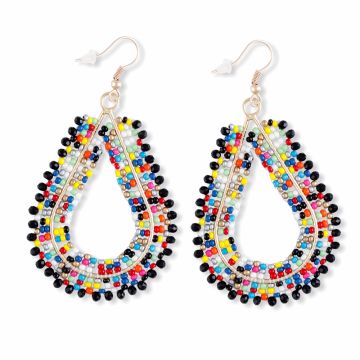 Rainbow beads Earring