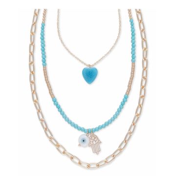 Blue heart Necklace